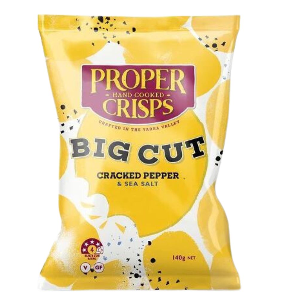 Proper Crisps Big Cut Cracked Pepper & Sea Salt 140g