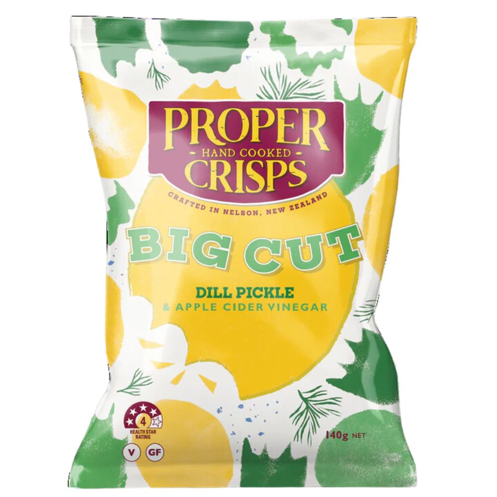 Proper Crisps Big Cut Dill Pickle & Apple Cider Vinegar 140g