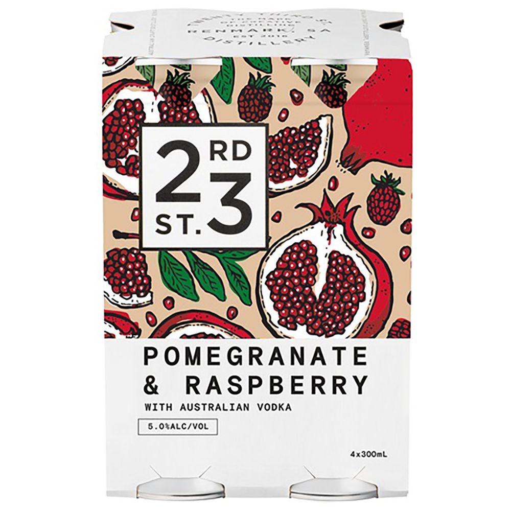 23rd St Pomegranate & Raspberry Vodka & Soda 300ml
