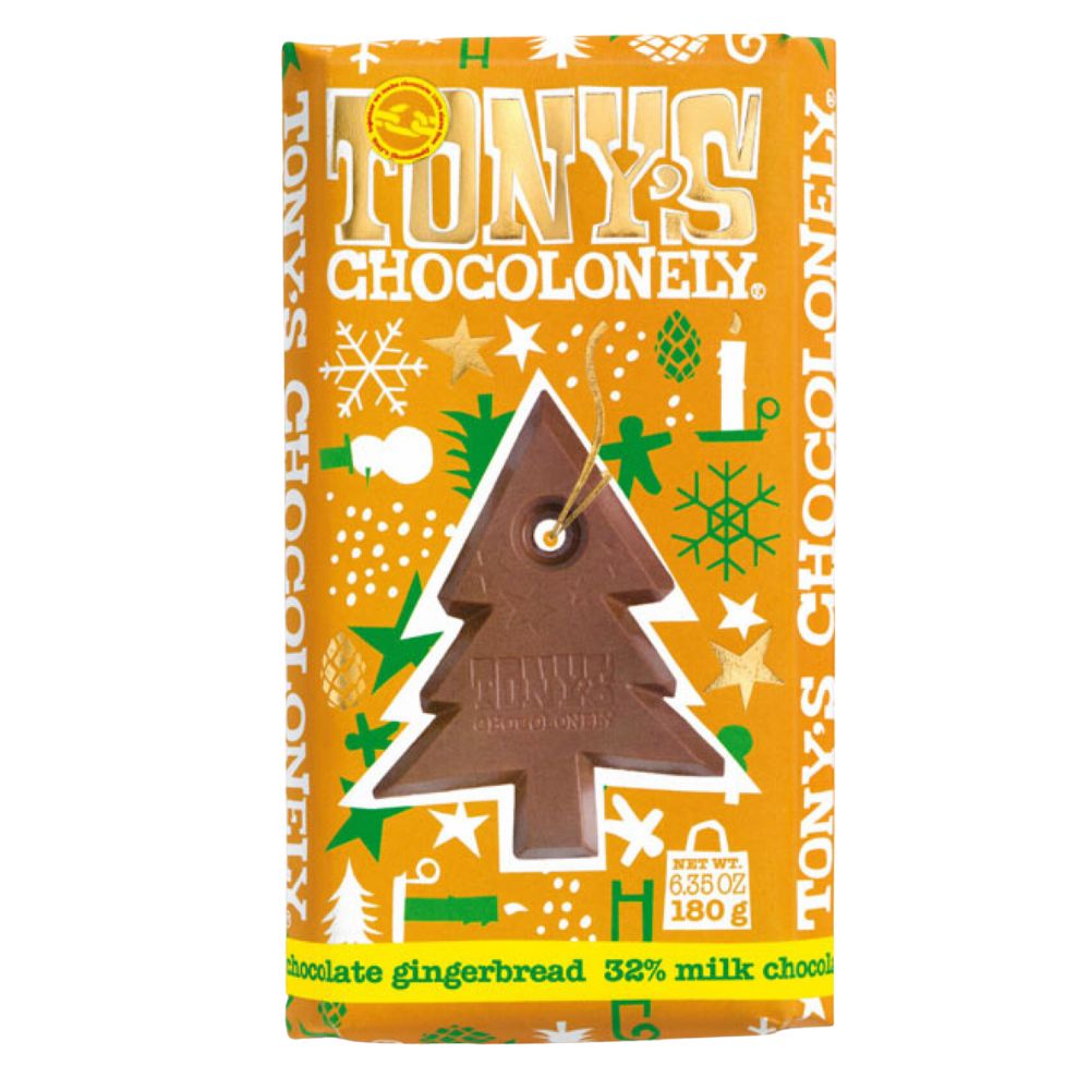 Tony's Chocolonely Milk Chocolate Gingerbread Bar 180g