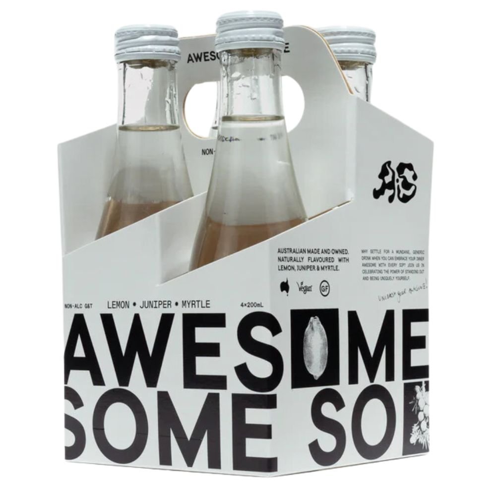 Awesome Source Lemon, Juniper & Myrtle Non - Alc G&T 200ml - Harold's Food and Liquor
