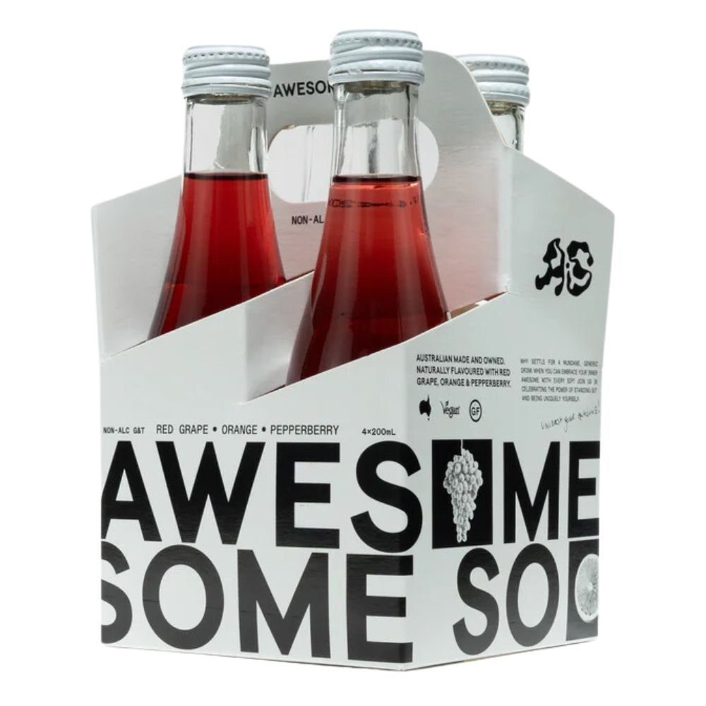 Awesome Source Red Grape, Orange & Pepperberry Non - Alc G&T 200ml - Harold's Food and Liquor