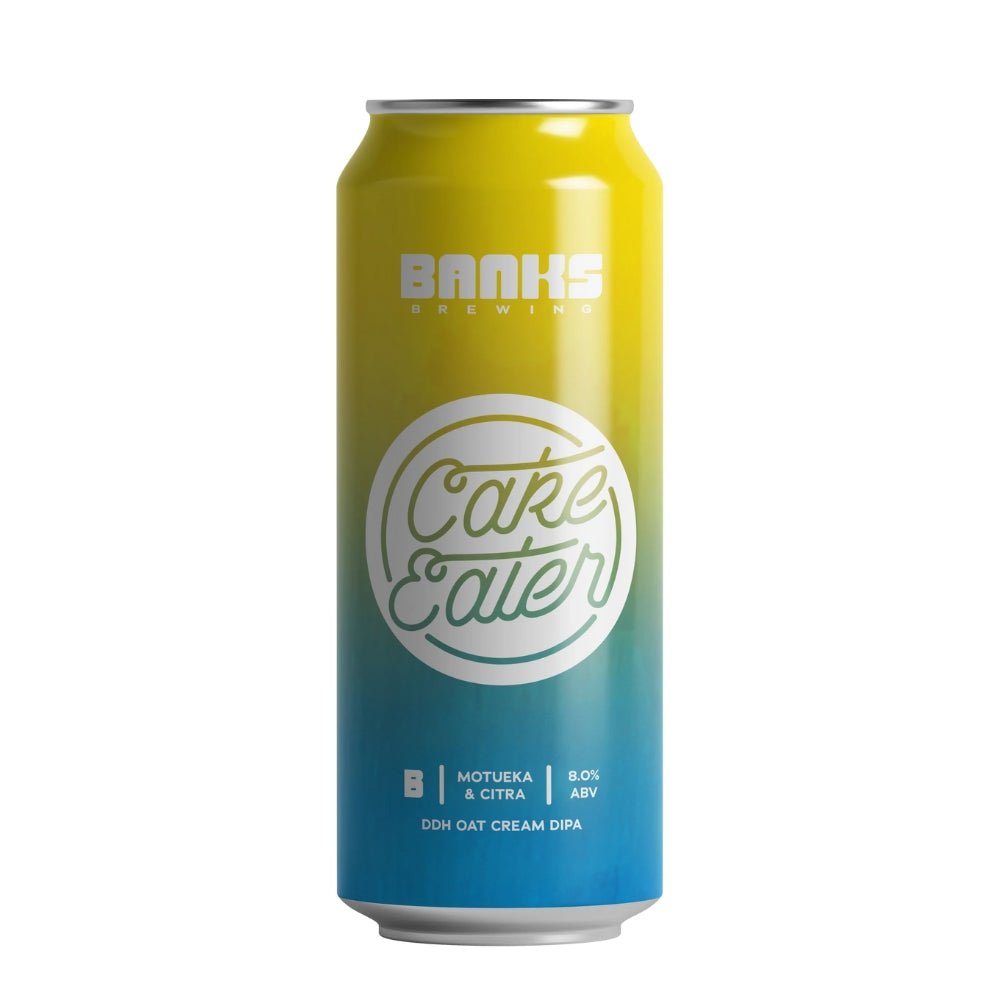 Banks Brewing Cake Eater Motueka & Citra DDH Oat Cream DIPA 500ml - Harold's Food and Liquor