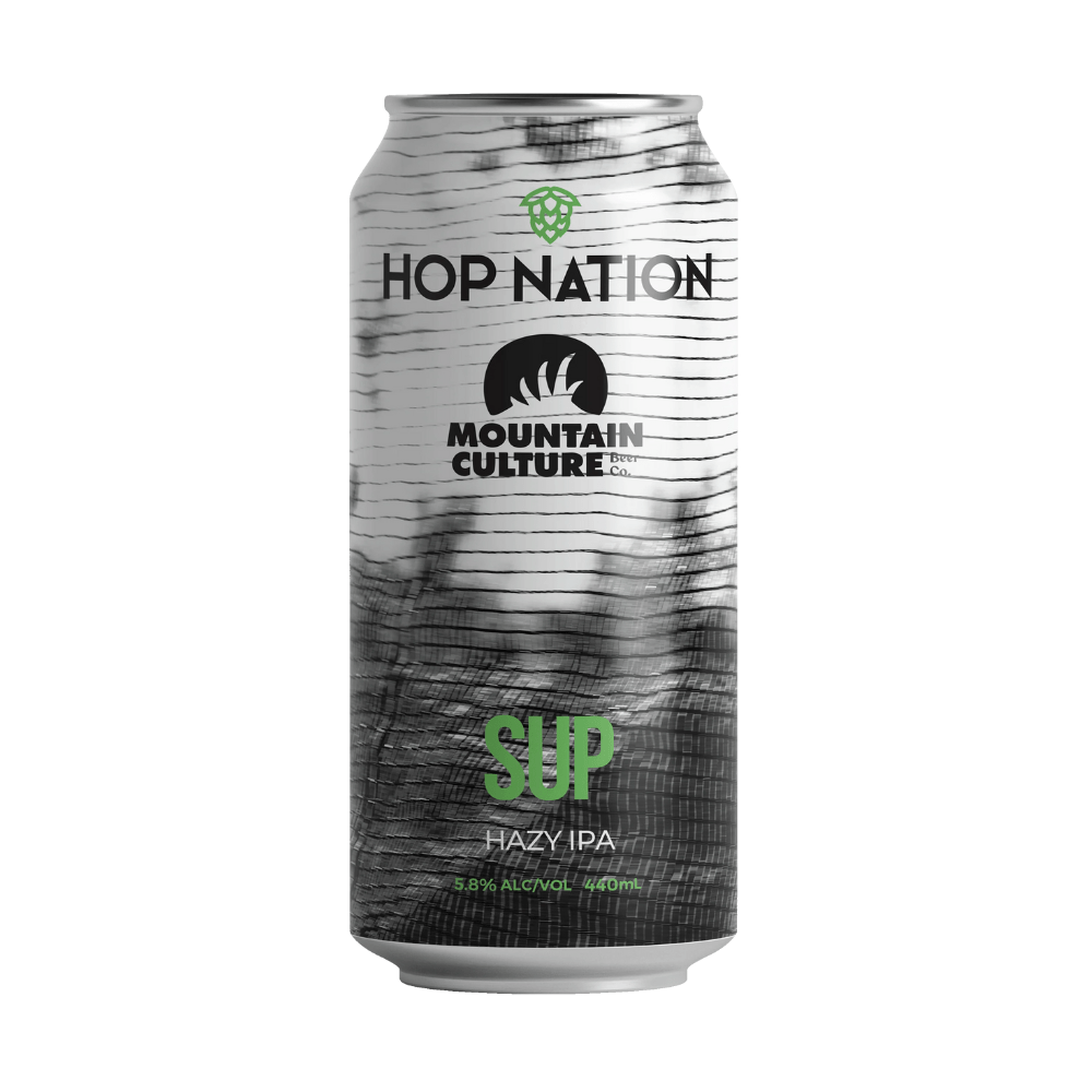 Hop Nation x Mountain Culture SUP Hazy IPA 440ml - Harold's Food and Liquor