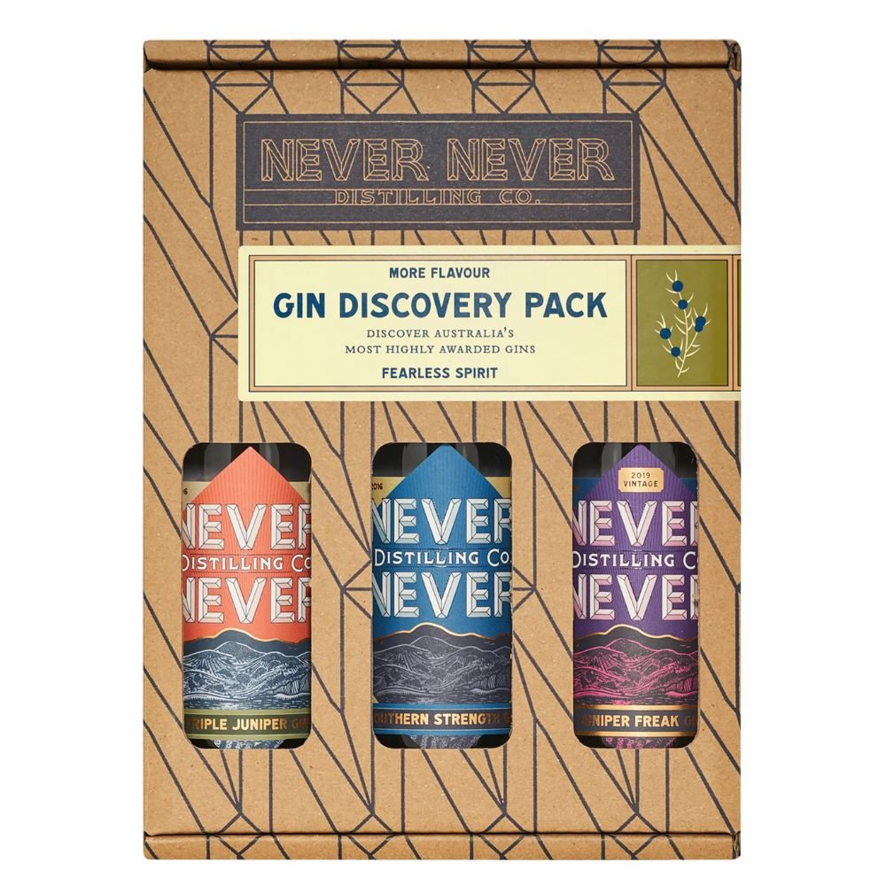 Never Never The Gin Discovery Gift Pack 3 x 200ml - Harold's Food and Liquor
