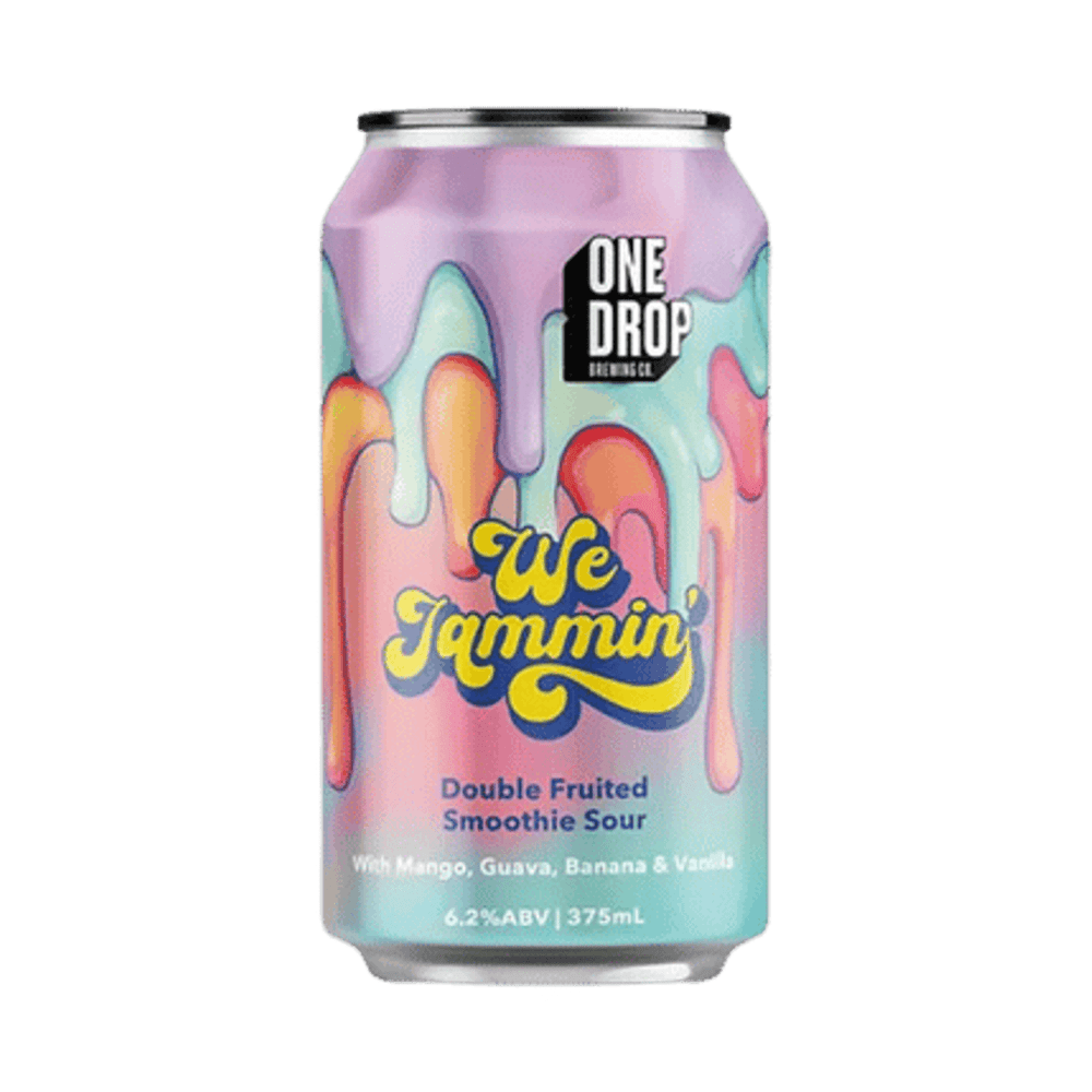One Drop Brewing We Jammin' Double Fruited Smoothie Sour 375ml - Harold's Food and Liquor
