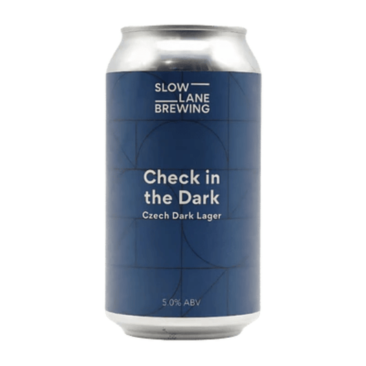 Slow Lane Brewing Check in the Dark Czech Dark Lager 375ml - Harold's Food and Liquor
