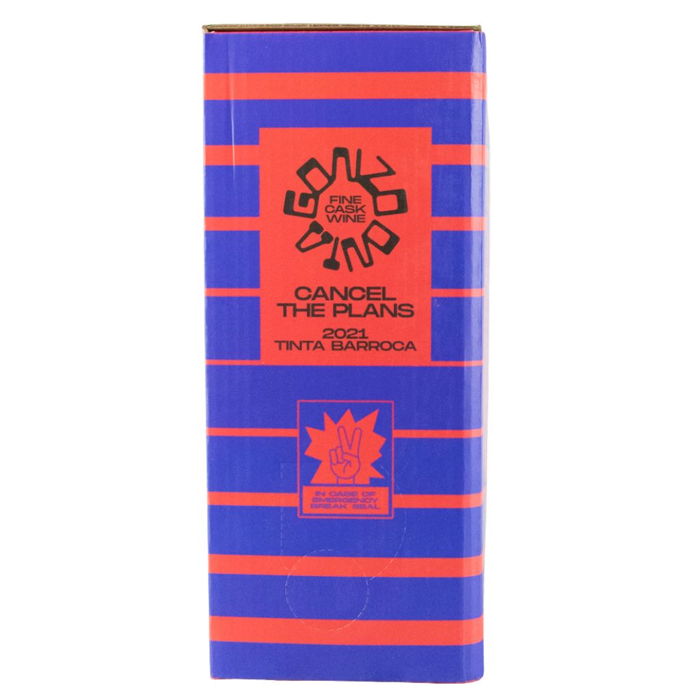 Gonzo Vino Cancel The Plans Tinta Barocca 3ltr