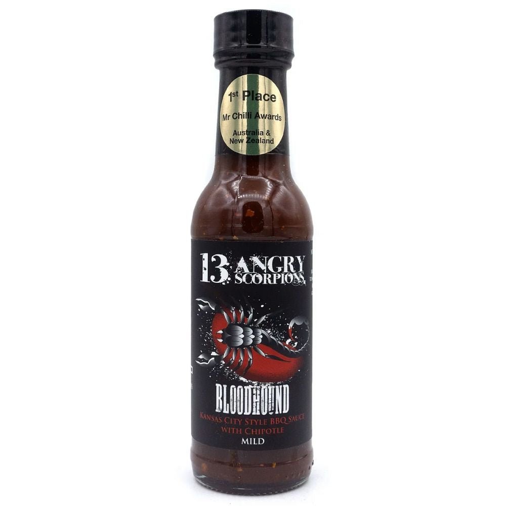 13 Angry Scorpions Bloodhound Hot Sauce 150ml - Harold's Food and Liquor