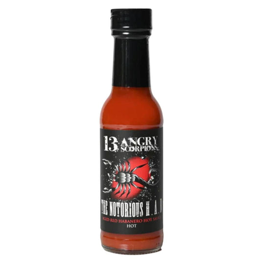 13 Angry Scorpions The Notorious H.A.B Hot Sauce 150ml - Harold's Food and Liquor