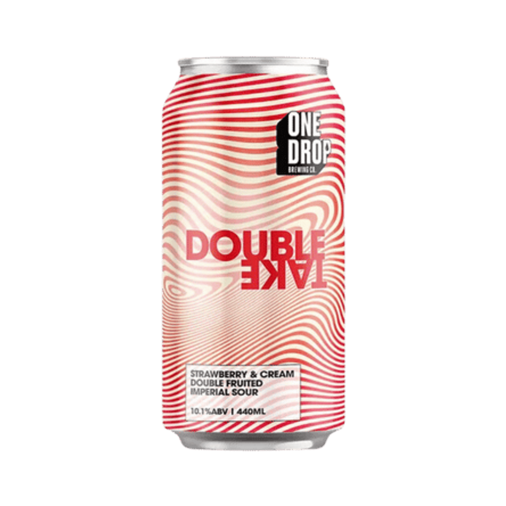 One Drop Brewing Double Take Strawberry & Cream Double Fruited Imperial Sour 440ml