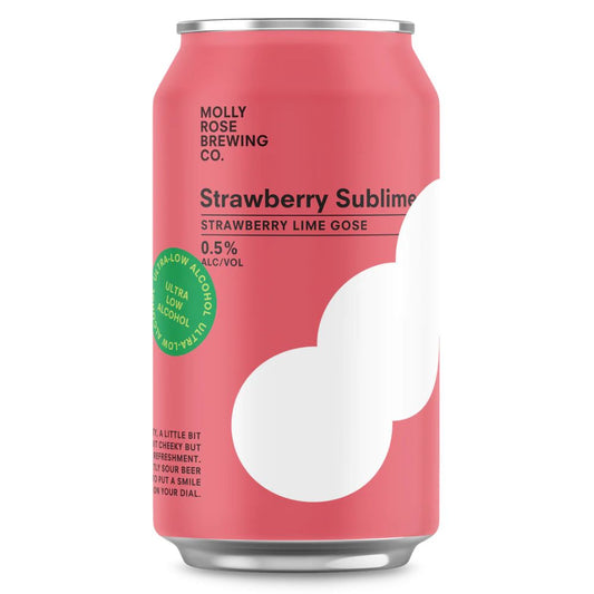 Molly Rose Brewing Strawberry Sublime Non Alc Strawberry Lime Gose