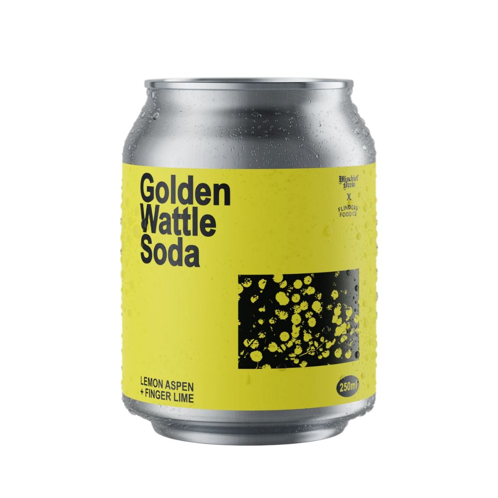 Mischief Brew x Flinders Food Co Golden Wattle Soda 250ml