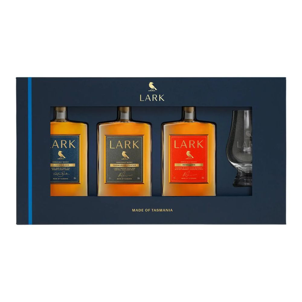 Lark Signature Whisky Gift Pack with Glencairn Glass 3 x 100ml