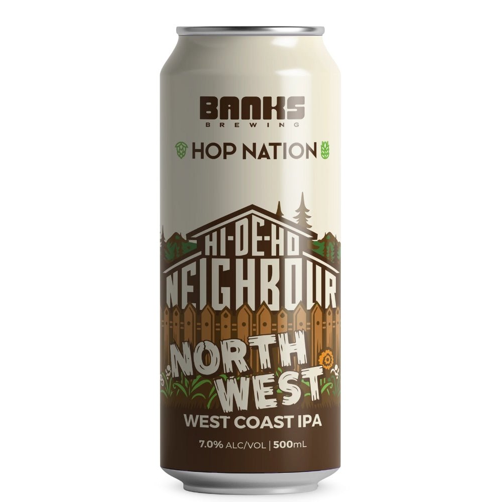 Banks Brewing X Hop Nation - Hi - De - Ho Neighbour Northwest West Coast IPA 500ml - Harold's Food and Liquor