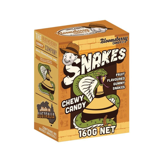 Bloomsberry Gummy Snakes Chewy Candy 160g - Harold's Food and Liquor