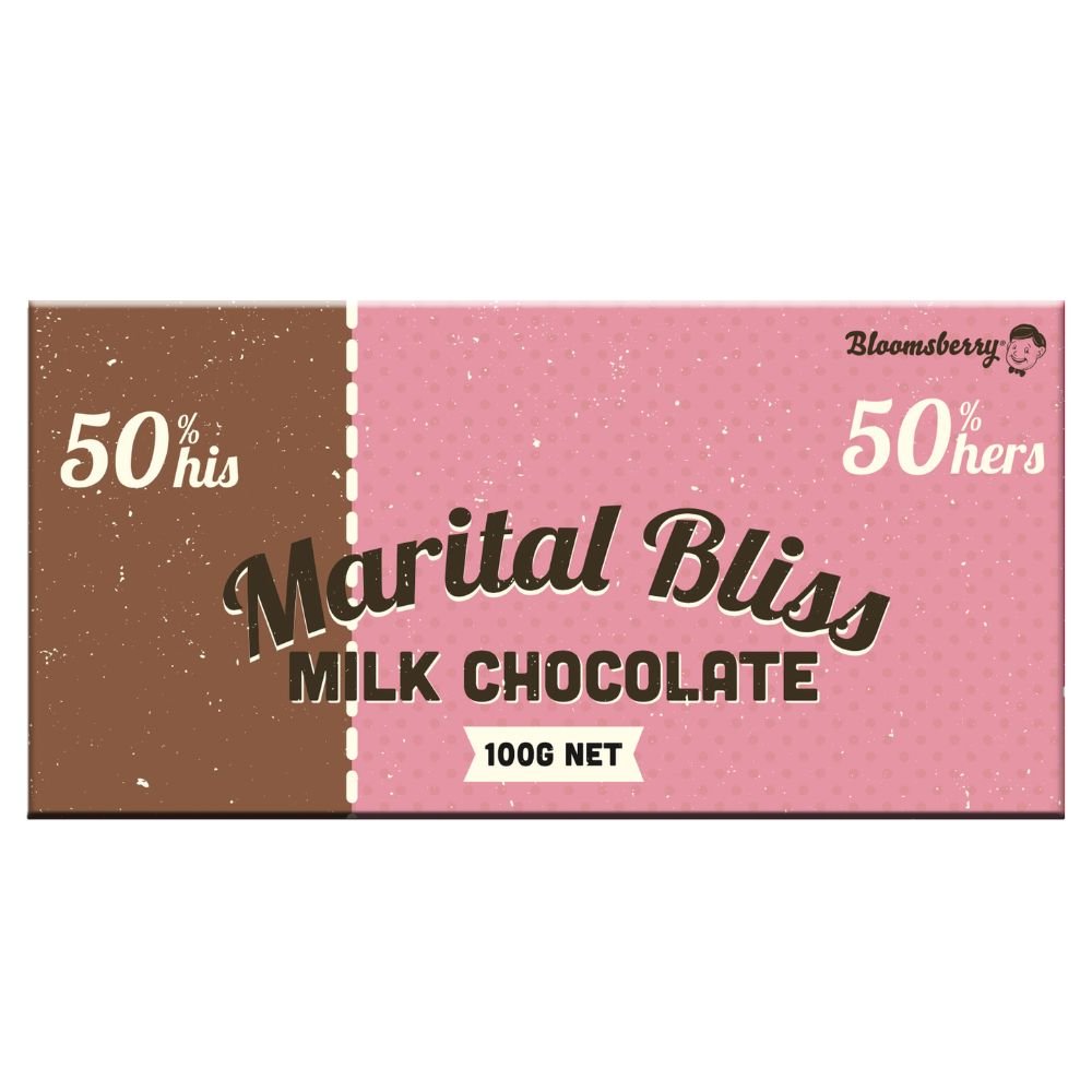 Bloomsberry 'Marital Bliss' Milk Chocolate 100g - Harold's Food and Liquor