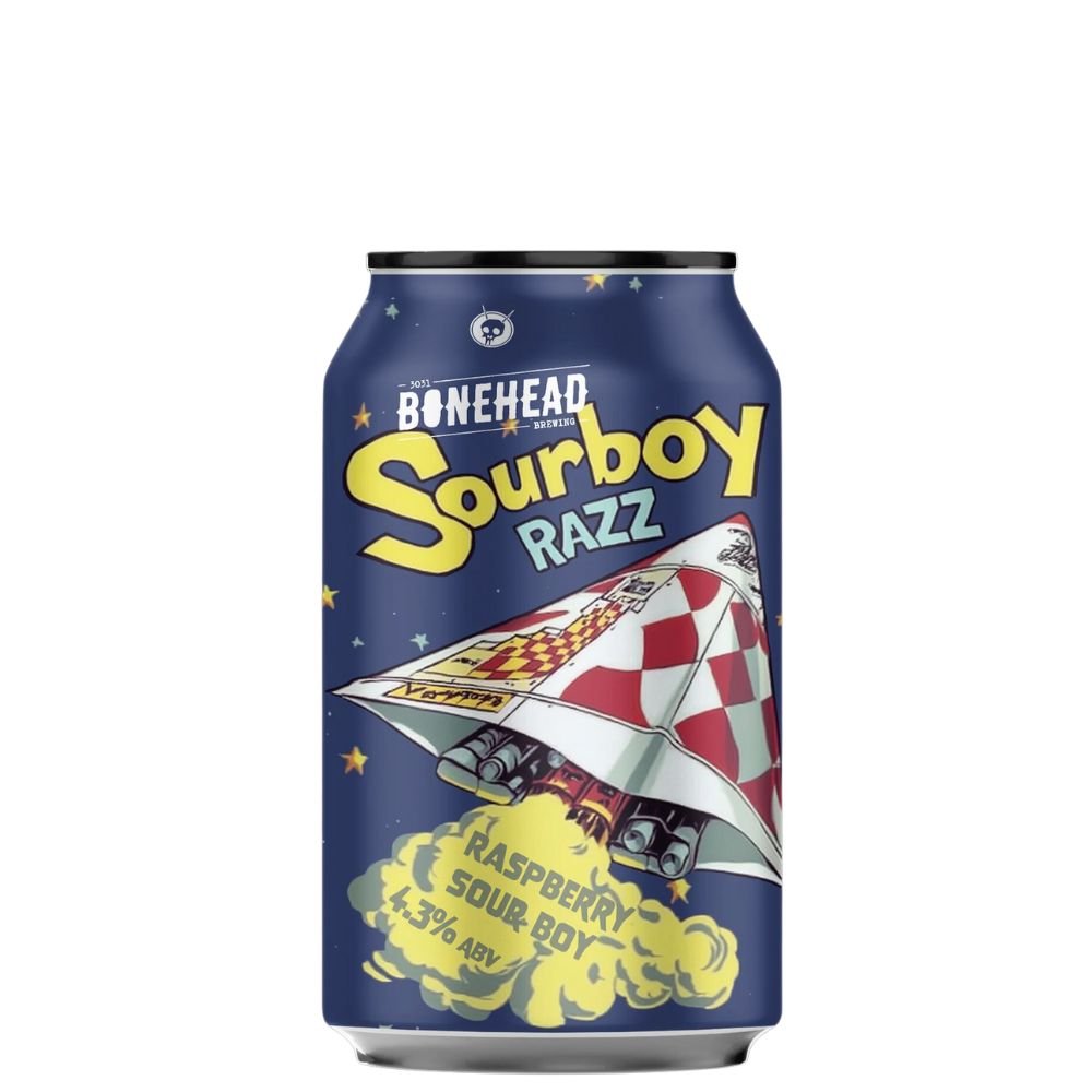 Bonehead Brewing Sourboy Razz Raspberry Sour Boy 375ml - Harold's Food and Liquor