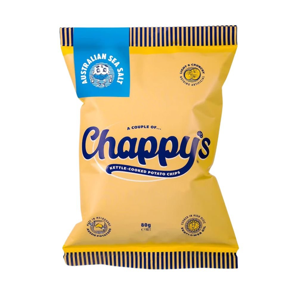 Chappy's Australian Sea Salt Chips 80g - Harold's Food and Liquor