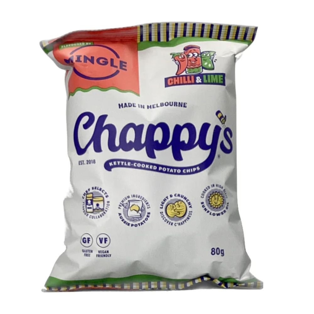 Chappy's x Mingle Chilli & Lime Chips 80g - Harold's Food and Liquor