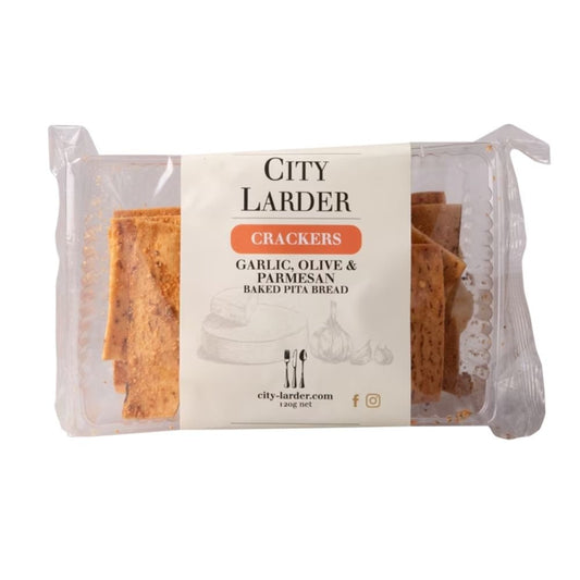 City Larder Garlic, Olive Oil & Parmesan Pita Bread 120g - Harold's Food and Liquor