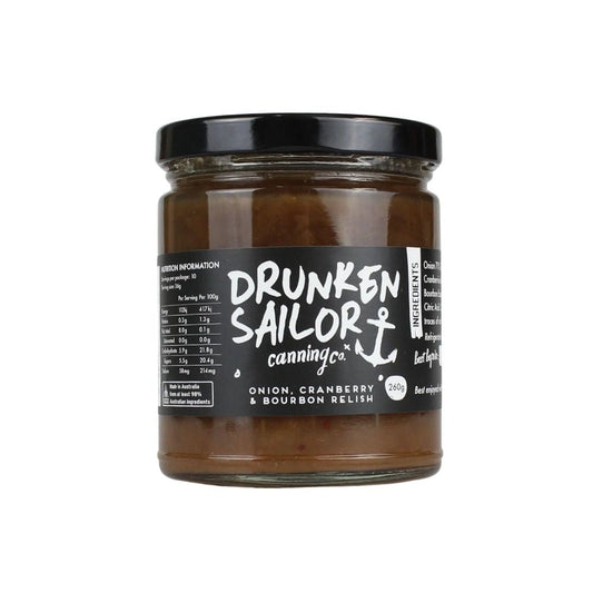 Drunken Sailor Onion, Cranberry & Bourbon Relish 260g - Harold's Food and Liquor