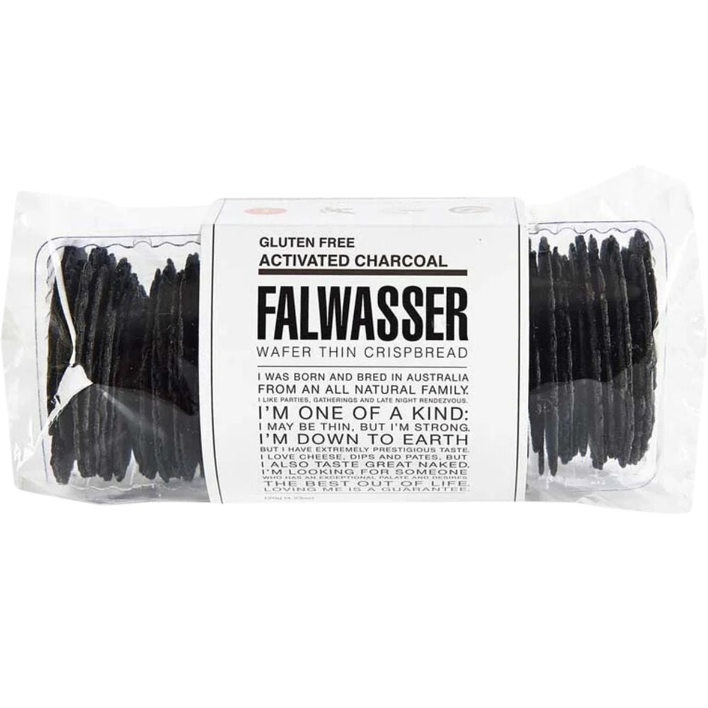 Falwasser Gluten Free Activated Charcoal Wafer Thin Crispbread 120g - Harold's Food and Liquor