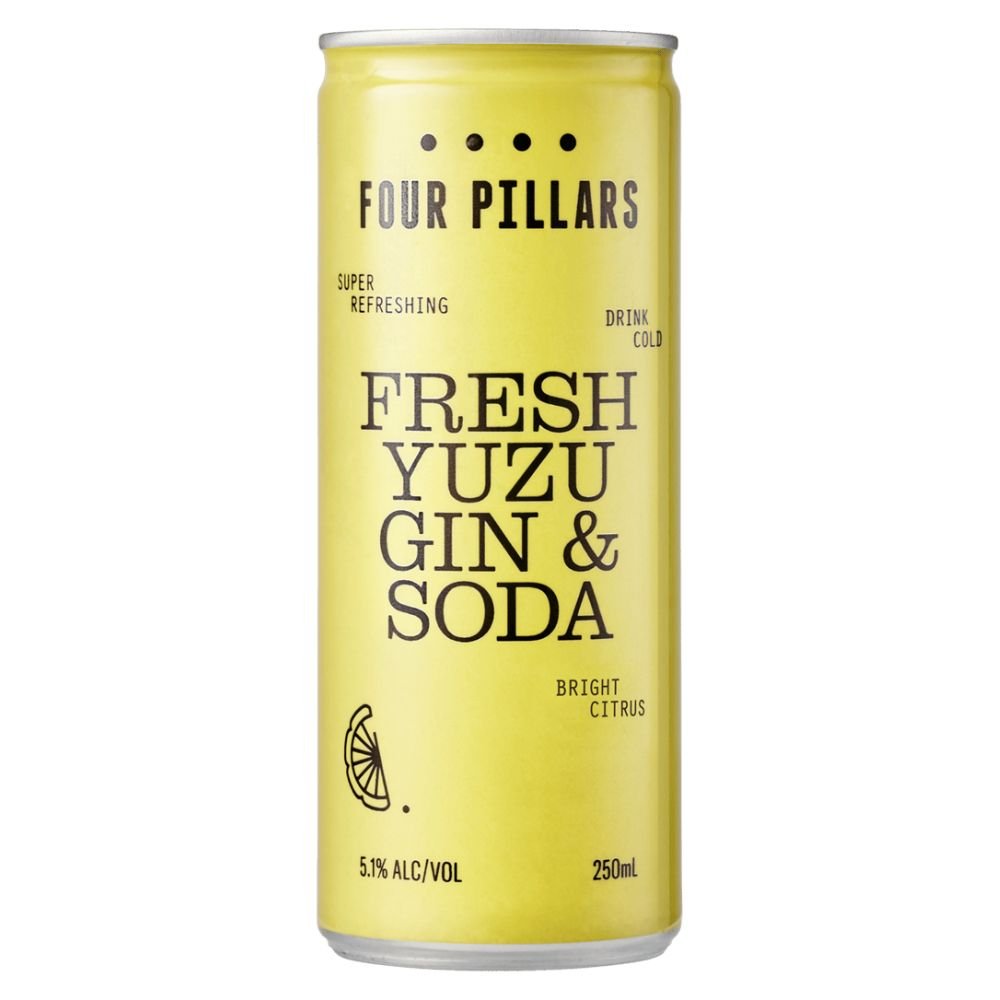 Four Pillars Fresh Yuzu Gin & Soda 250ml - Harold's Food and Liquor