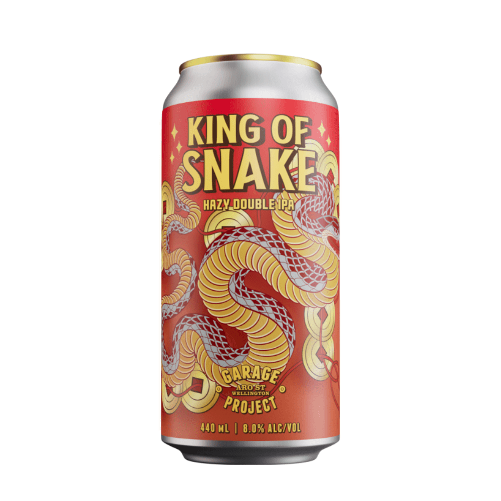 Garage Project King of Snake Hazy Double IPA 440ml - Harold's Food and Liquor