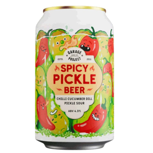 Garage Project Spicy Pickle Beer Chilli Cucumber Dill Pickle Sour 330ml - Harold's Food and Liquor