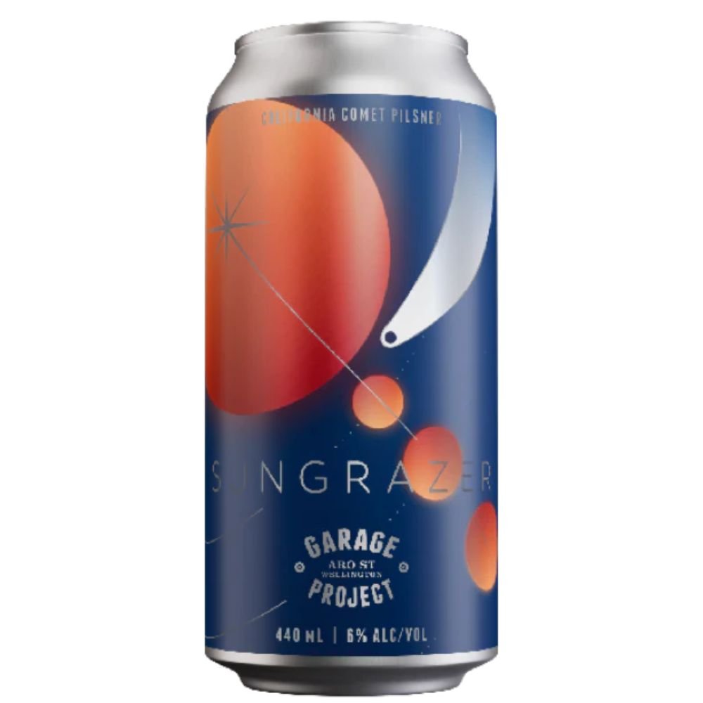 Garage Project Sungrazer California Comet Pilsner 440ml - Harold's Food and Liquor