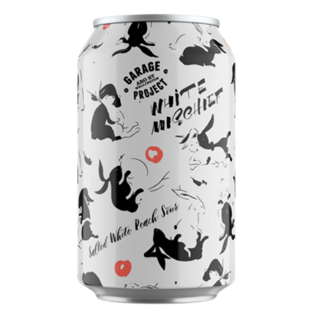 Garage Project White Mischief Salted White Peach Sour Beer 330ml - Harold's Food and Liquor