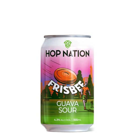 Hop Nation Frisbee Guava Sour 355ml - Harold's Food and Liquor