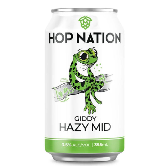 Hop Nation Giddy Hazy Mid 355ml - Harold's Food and Liquor