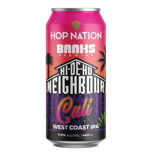 Hop Nation X Banks Brewing Hi - De - Ho Neighbour Cali West Coast IPA 440ml - Harold's Food and Liquor