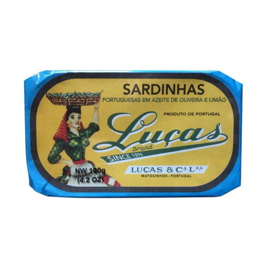 Lucas Sardines in Olive Oil with Lemon 120g - Harold's Food and Liquor