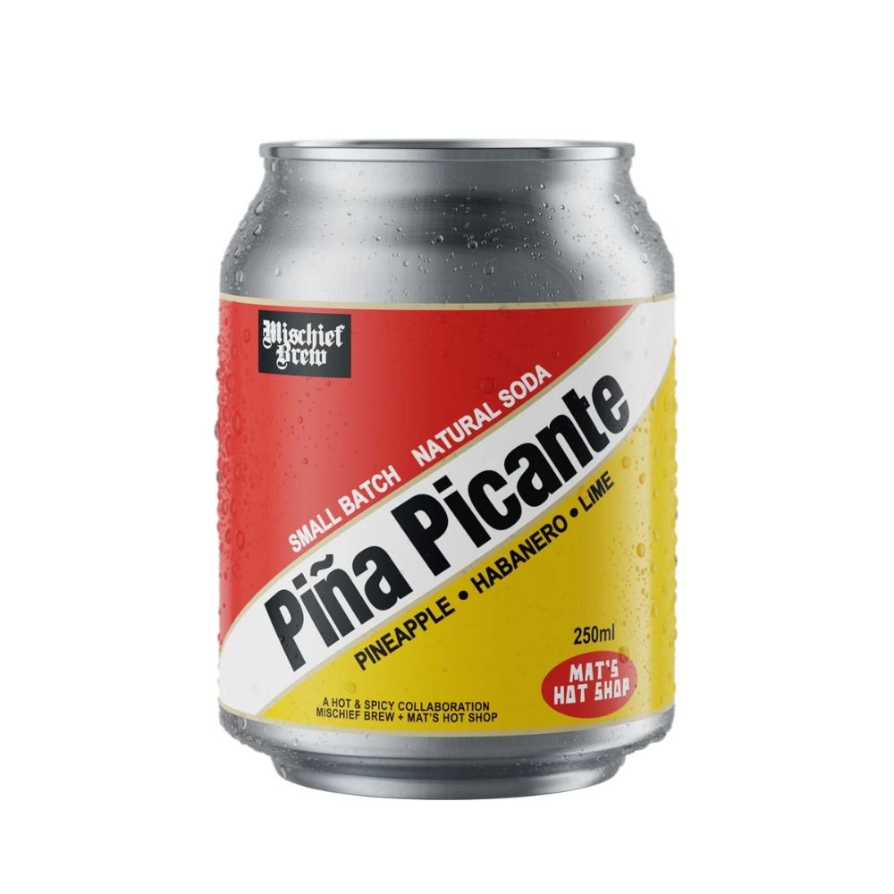 Mischief Brew x Mat's Hot Shop - Piña Picante Soda 250ml - Harold's Food and Liquor