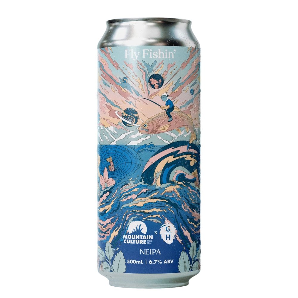 Mountain Culture x Garston Hops Fly Fishin' NEIPA 500ml - Harold's Food and Liquor