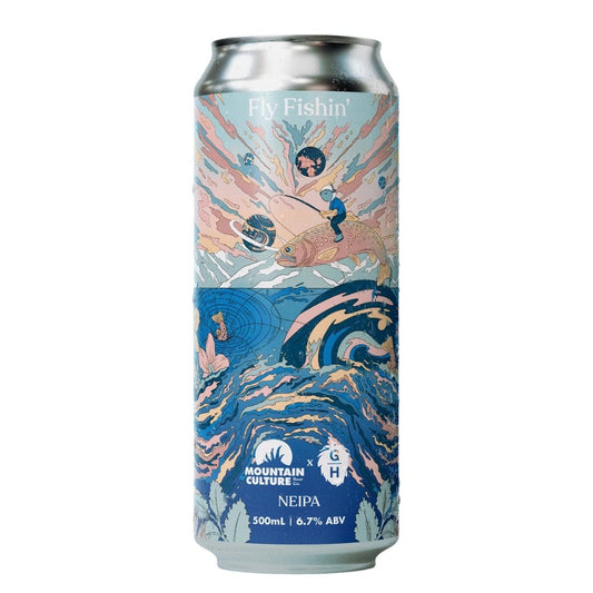 Mountain Culture x Garston Hops Fly Fishin' NEIPA 500ml - Harold's Food and Liquor