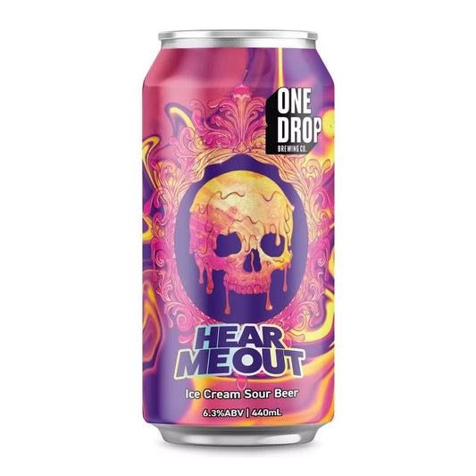 One Drop Brewing Hear Me Out Ice Cream Sour 440ml - Harold's Food and Liquor