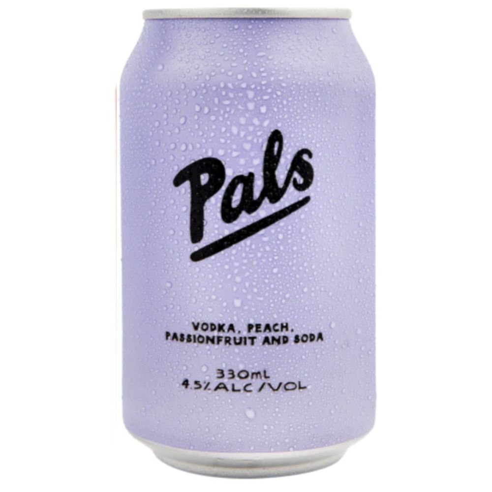 Pals Vodka Peach & Passionfruit Soda 330ml - Harold's Food and Liquor