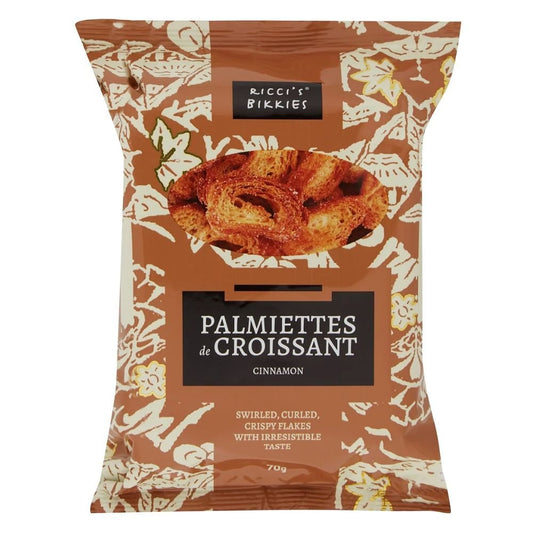 Ricci's Bikkies Cinnamon Croissant Palmiettes 70g - Harold's Food and Liquor