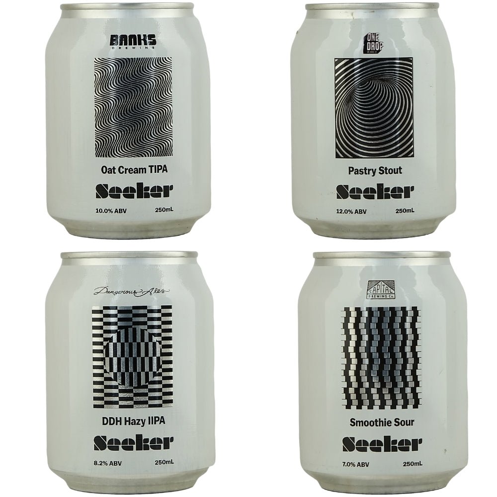 Seeker Brewing 'The Art of Flight' Series 4 x 250ml - Harold's Food and Liquor