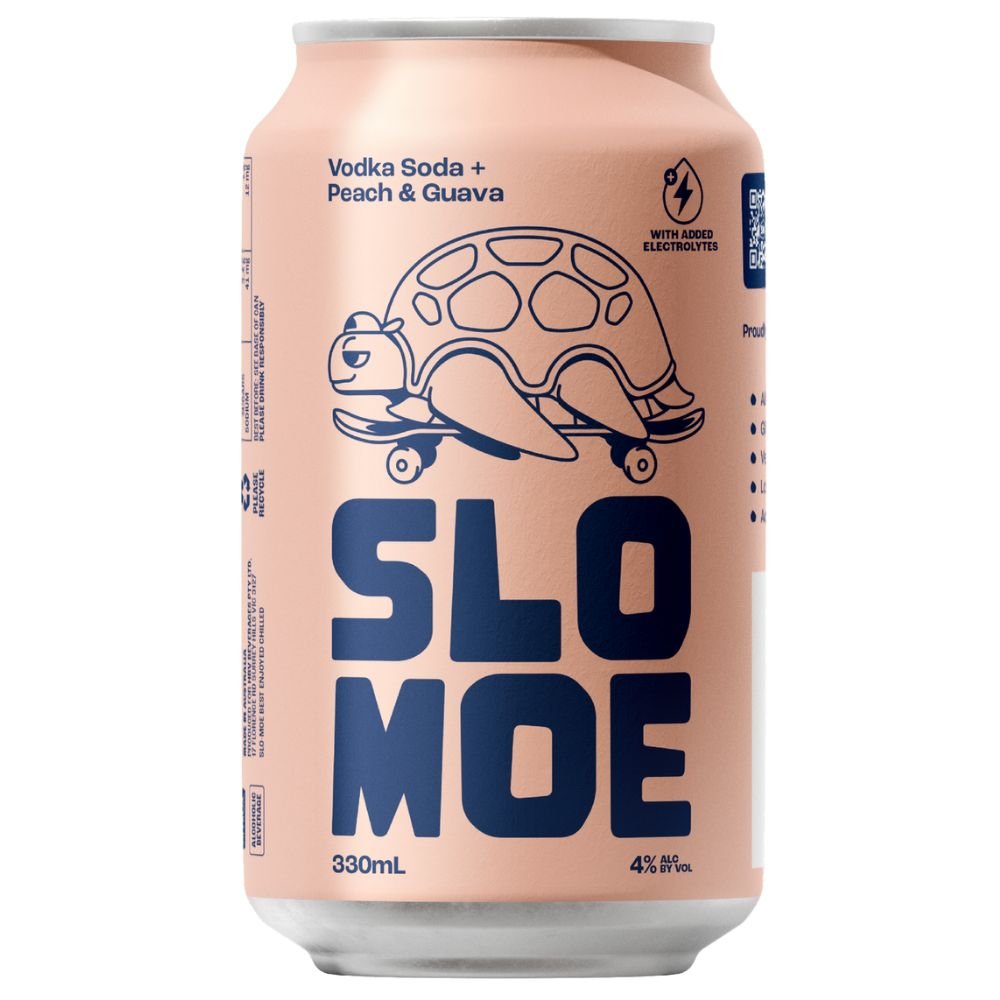 Slo Moe - Vodka Soda + Peach & Guava 330ml - Harold's Food and Liquor