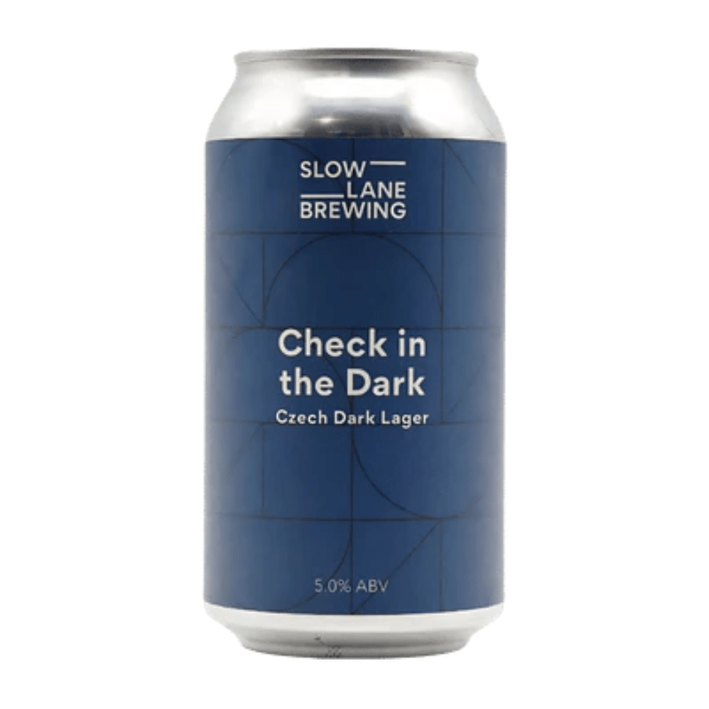 Slow Lane Brewing Check in the Dark Czech Dark Lager 375ml - Harold's Food and Liquor