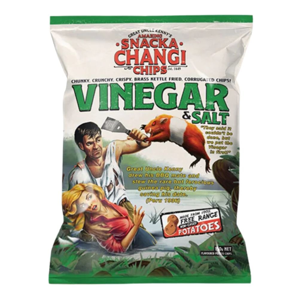 Snacka Changi Vinegar & Salt Chips 150g - Harold's Food and Liquor