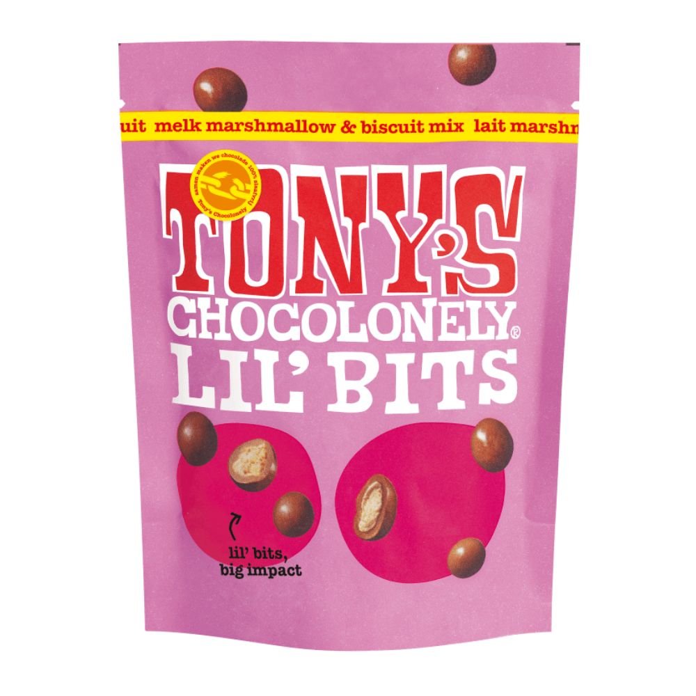 Tony's Chocolonely Lil' Bits Milk Choc S'Mores Marshmallow & Graham Crackers 113g - Harold's Food and Liquor