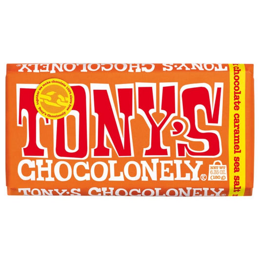 Tony's Chocolonely Milk Chocolate Caramel Sea Salt 180g - Harold's Food and Liquor